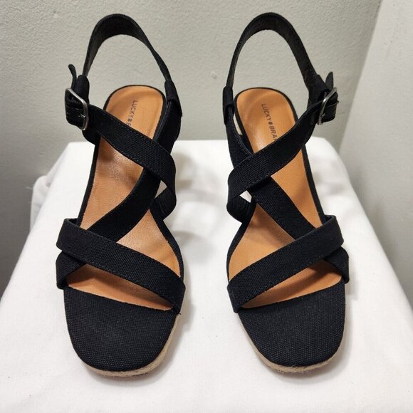 Lucky Brand Shoes - Lucky Brand Wedges Women Mytila Espadrille Wedge Sandals  Size 9.5 M Black 5